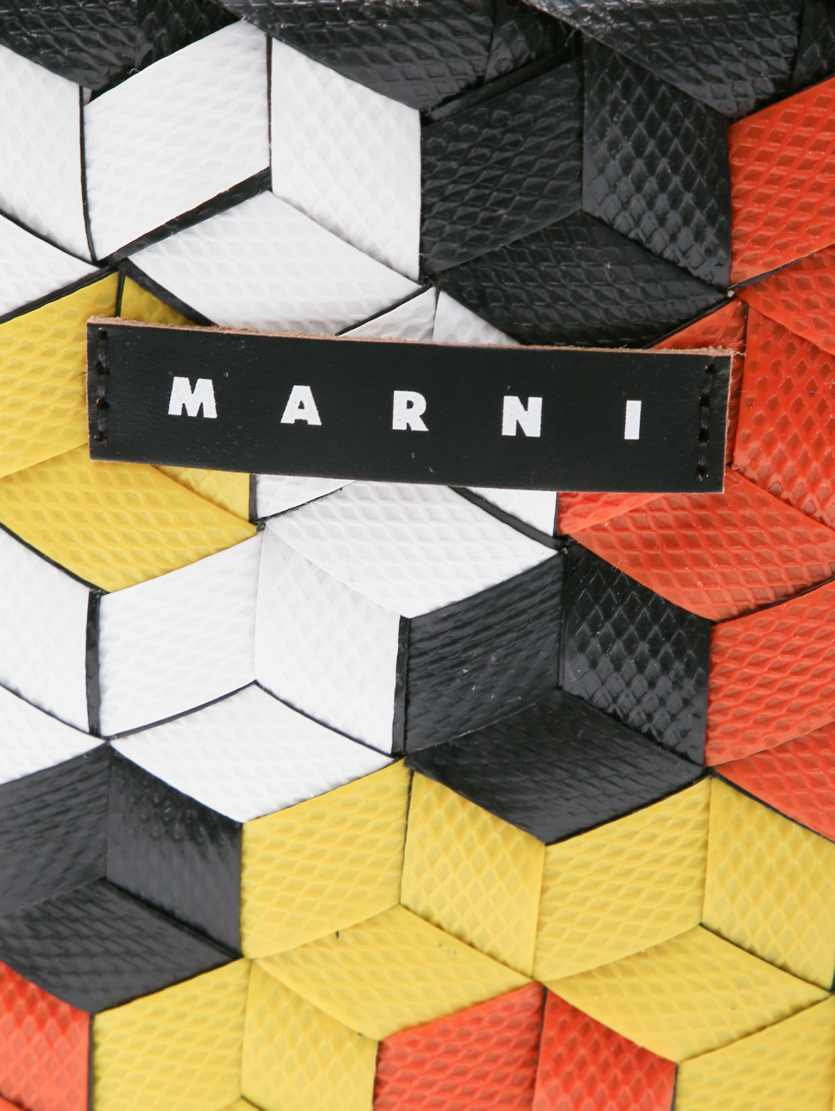 Плетеная сумка с ярким узором Marni  –  Деталь  – Цвет:  Узор