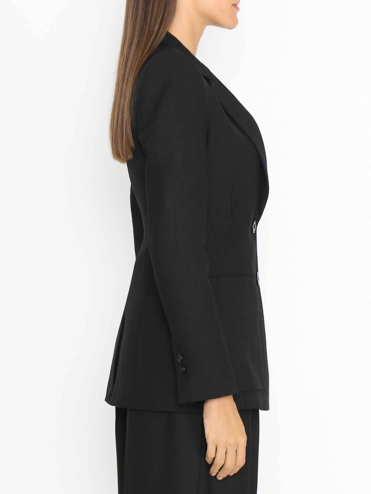 Пиджак из смешанной шерсти с карманами Dorothee Schumacher  –  МодельВерхНиз2  – Цвет:  Черный