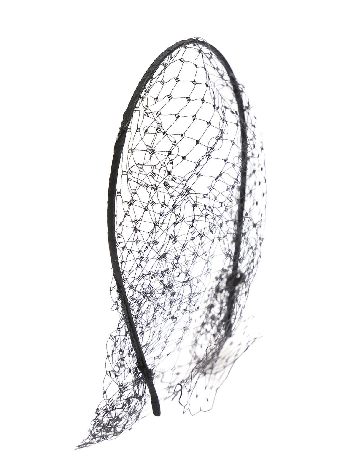 Ободок с вуалью из сетки Jennifer Behr  –  Общий вид  – Цвет:  Черный