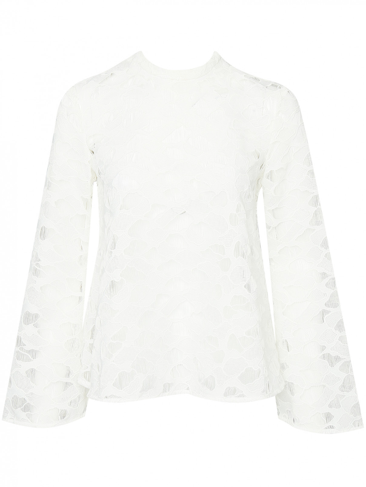 Полупрозрачная блуза свободного кроя Keepsake  –  Общий вид  – Цвет:  Белый
