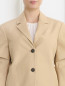 Укороченный пиджак из шелка с объемными рукавами Jil Sander  –  Модель Общий вид1