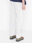 Однотонные брюки из хлопка и льна Il Gufo  –  МодельВерхНиз1