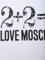 Футболка из хлопка с принтом и аппликацией Love Moschino  –  Деталь