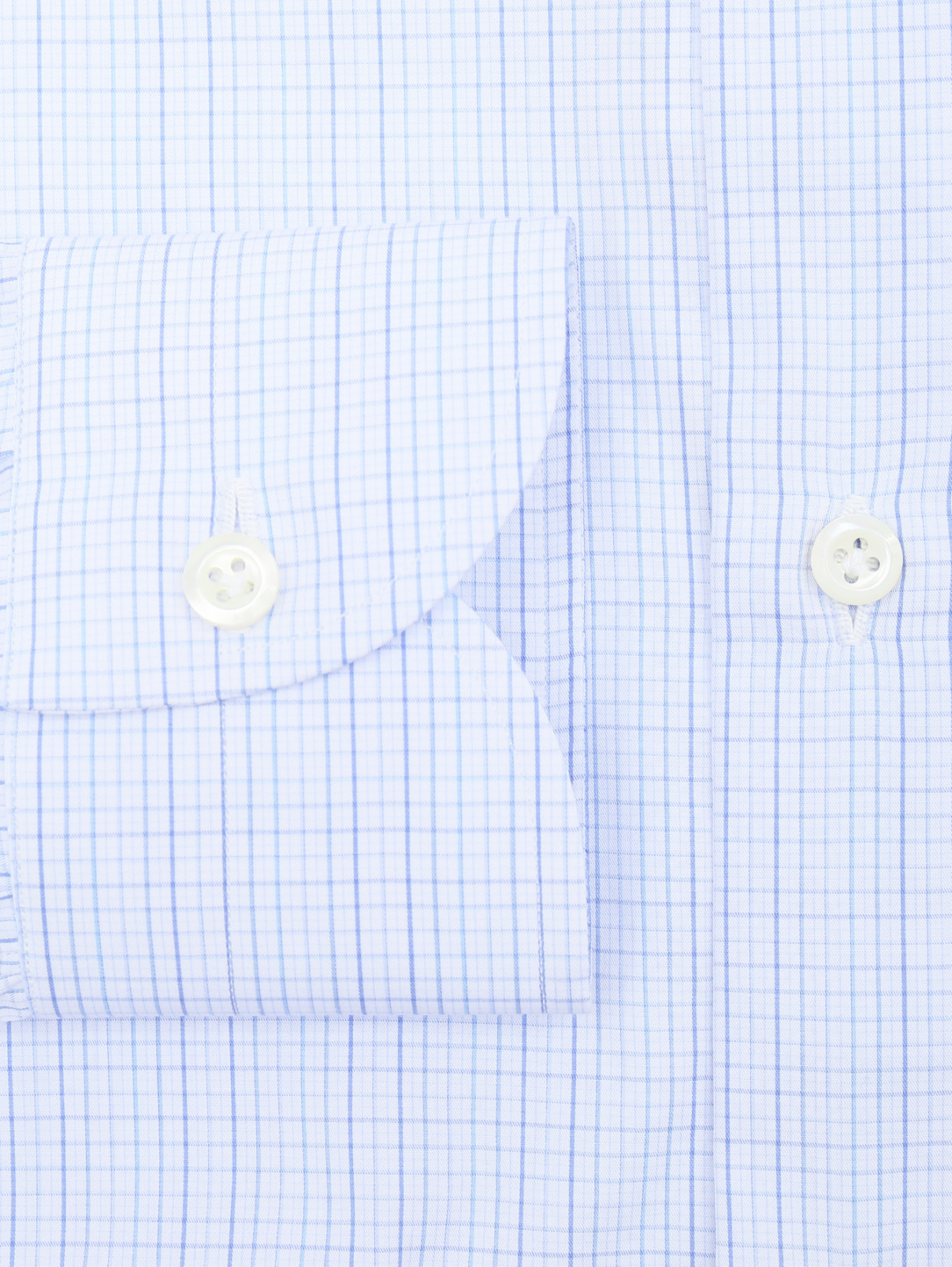 Рубашка из хлопка с узором Giampaolo  –  Деталь1  – Цвет:  Синий