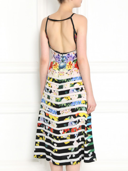 Платье из шелка с цветочным узором - Модель Верх-Низ1