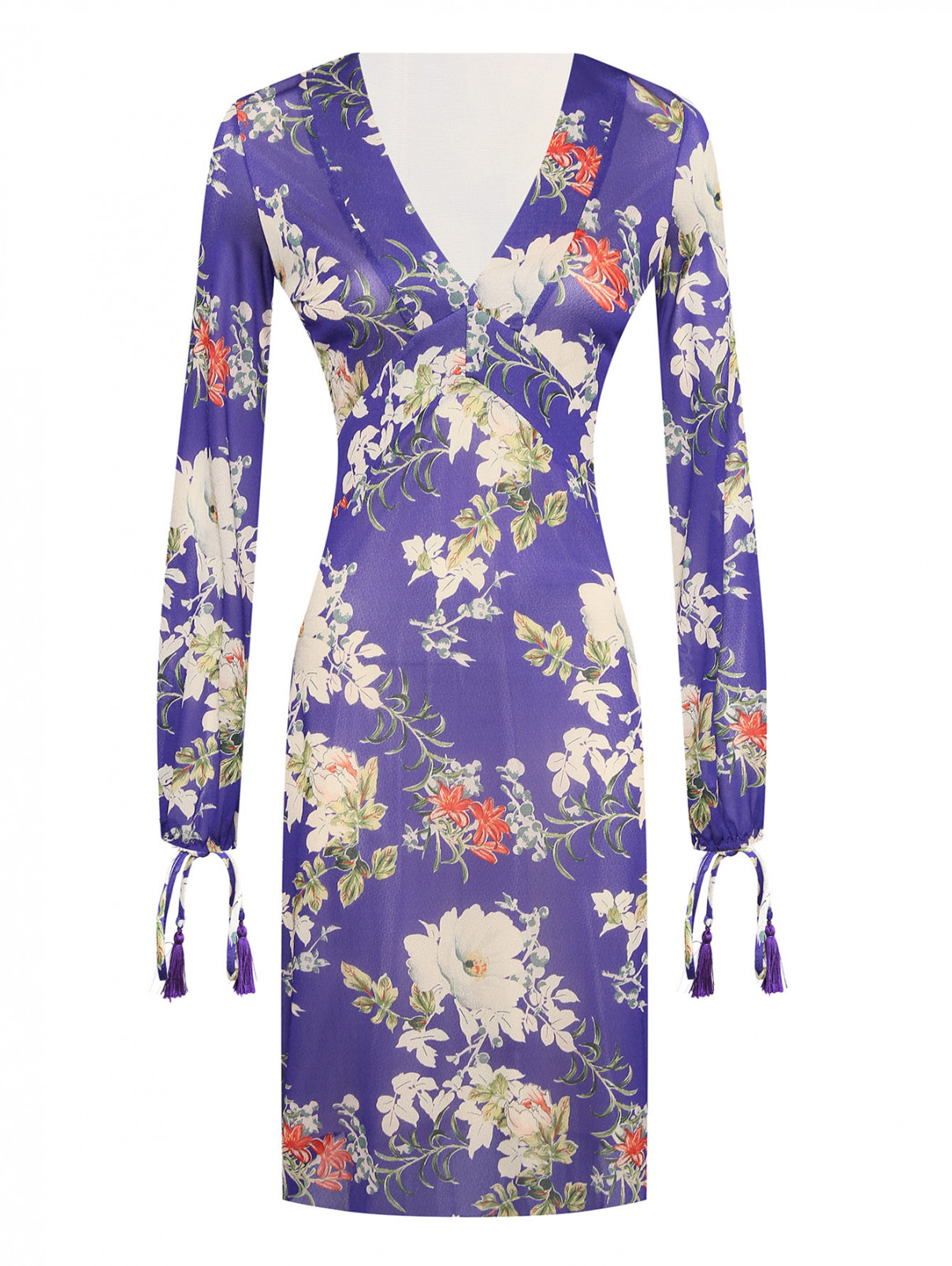 Платье из вискозы с цветочным узором Etro  –  Общий вид  – Цвет:  Узор
