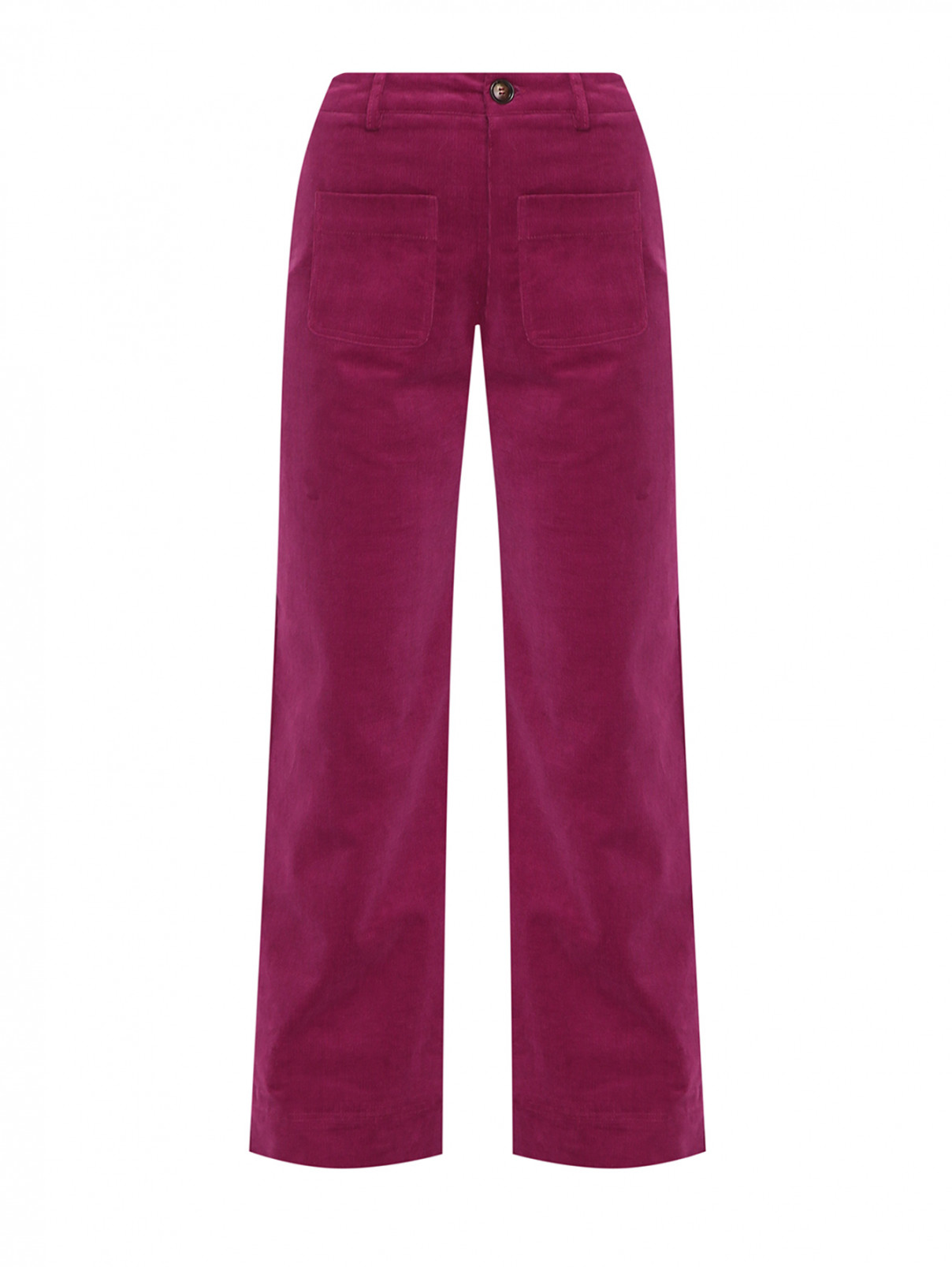 Однотонные брюки из хлопка с карманами Suncoo  –  Общий вид  – Цвет:  Красный