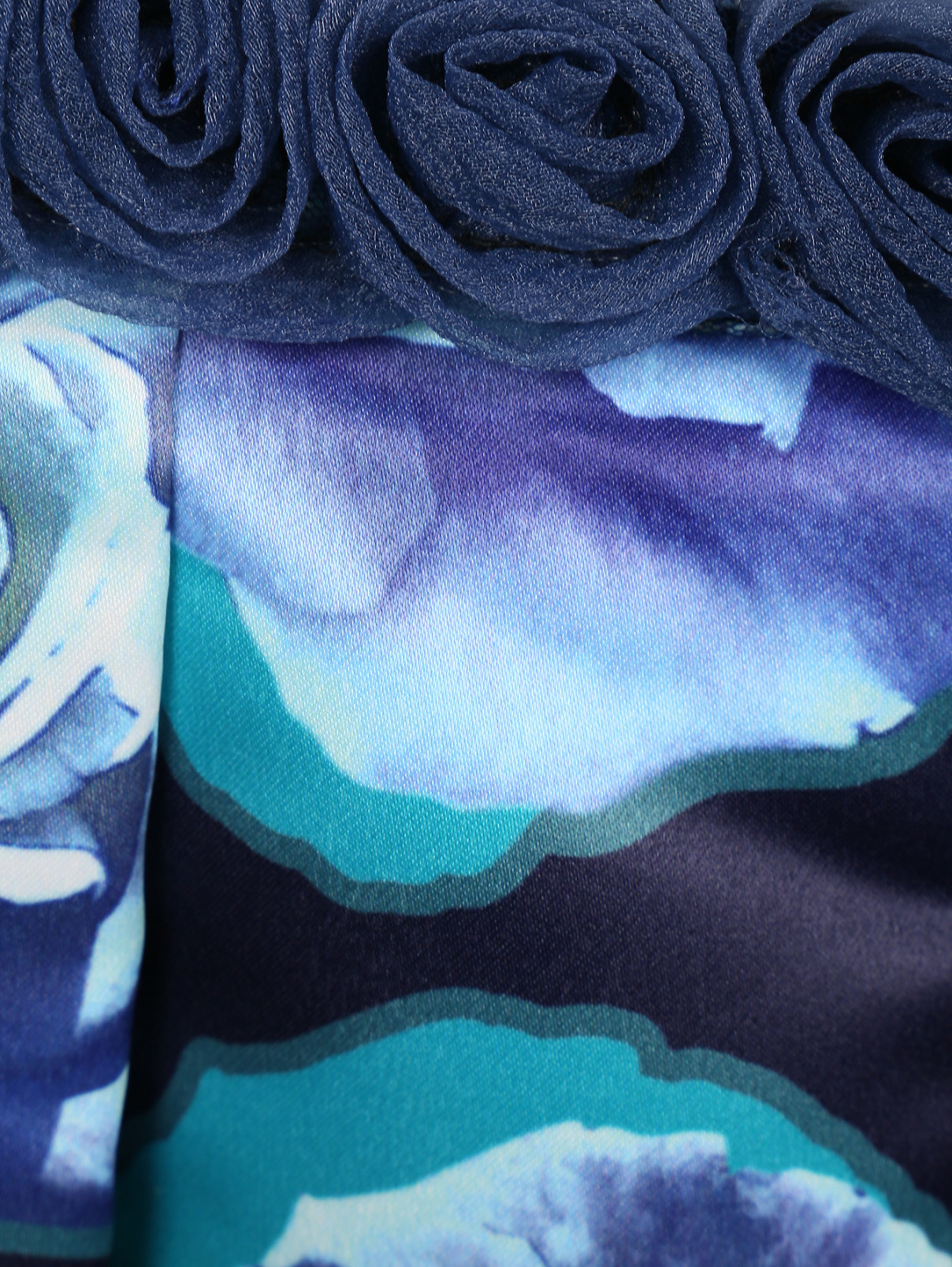 Юбка с цветочным узором Miss Blumarine  –  Деталь  – Цвет:  Синий