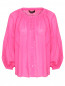 Блуза из хлопка и льна универсального размера Luisa Spagnoli  –  Общий вид