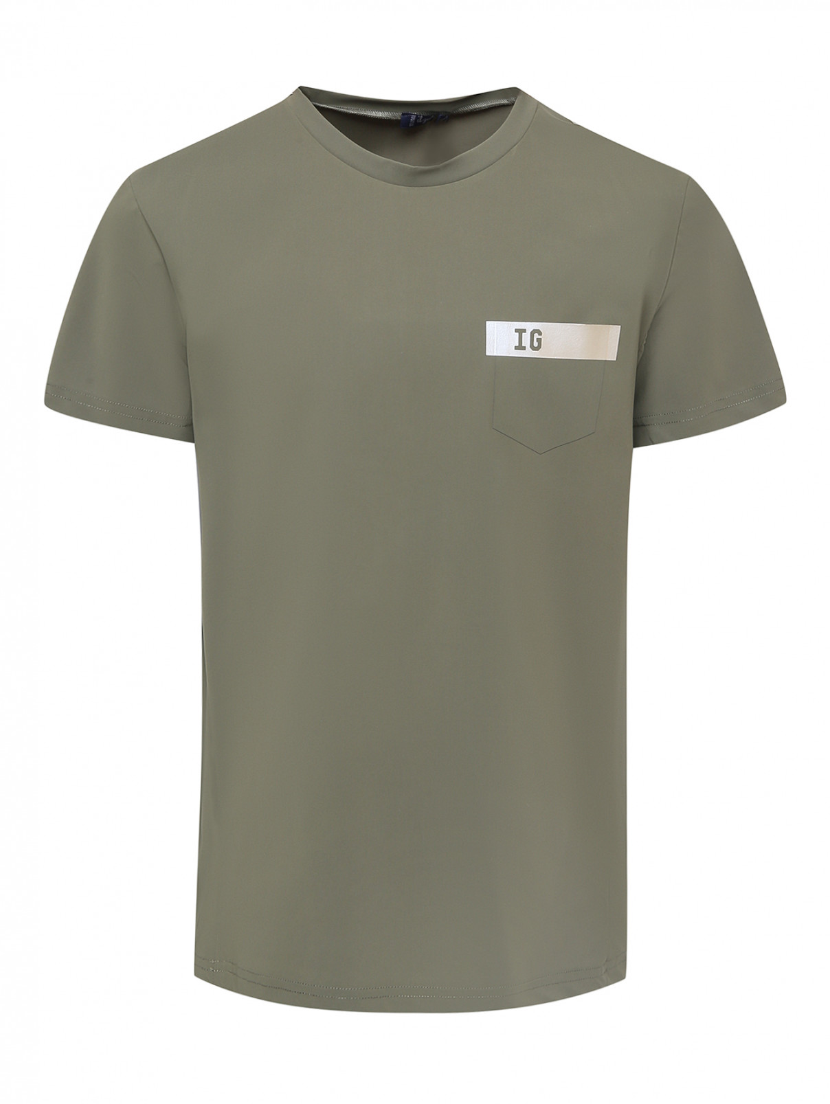 Спортивная футболка с принтом Il Gufo  –  Общий вид  – Цвет:  Зеленый