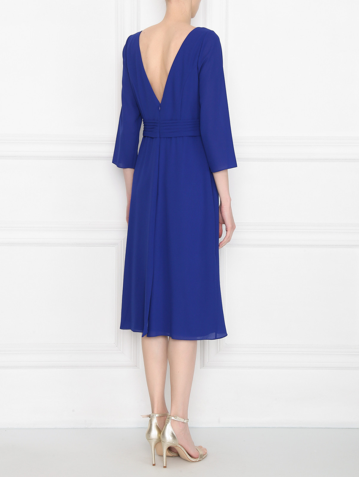 Платье миди, декорированное бисером Rosa Clara  –  МодельВерхНиз1  – Цвет:  Синий