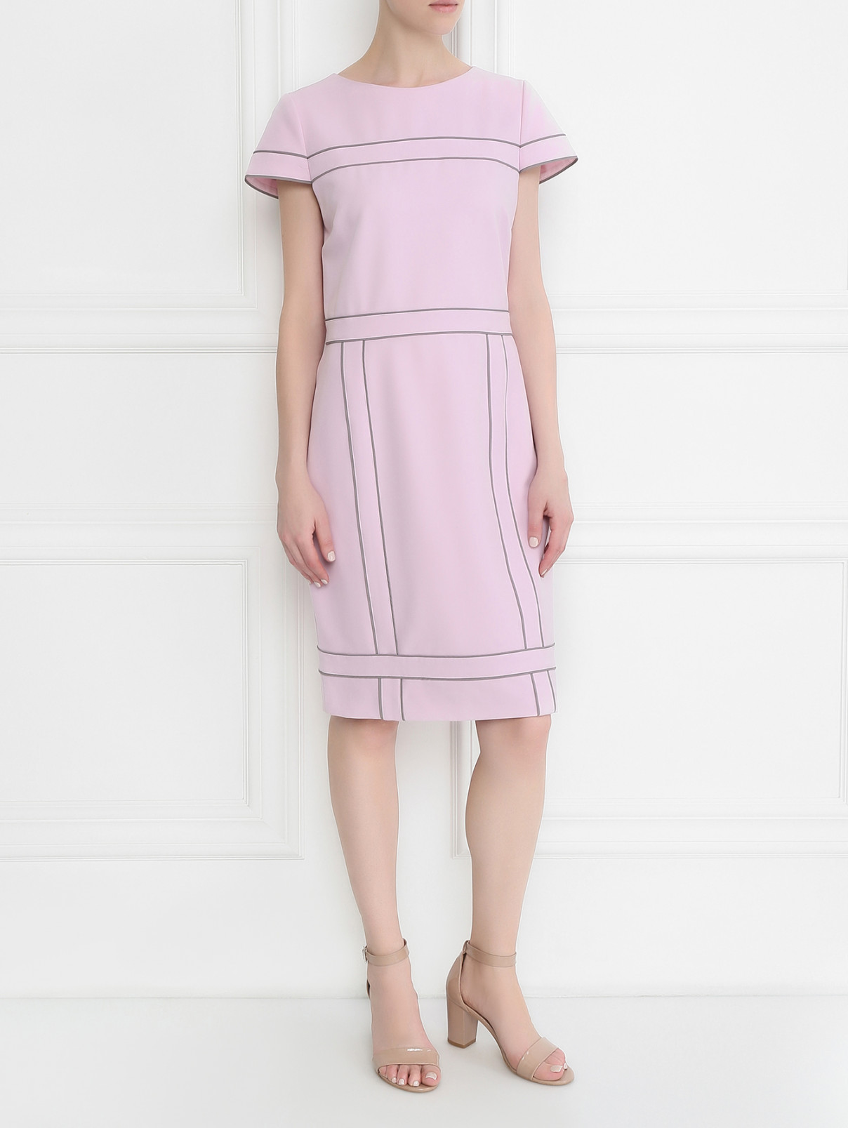 Платье-футляр с контрастной отделкой Raoul  –  Модель Общий вид  – Цвет:  Розовый