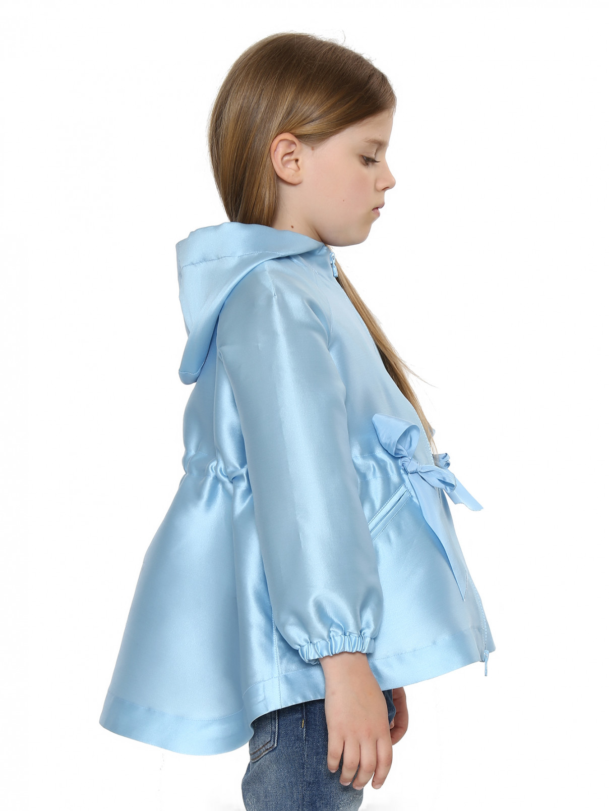 Легкая куртка на молнии с двумя боковыми карманами MiMiSol  –  Модель Верх-Низ2  – Цвет:  Синий