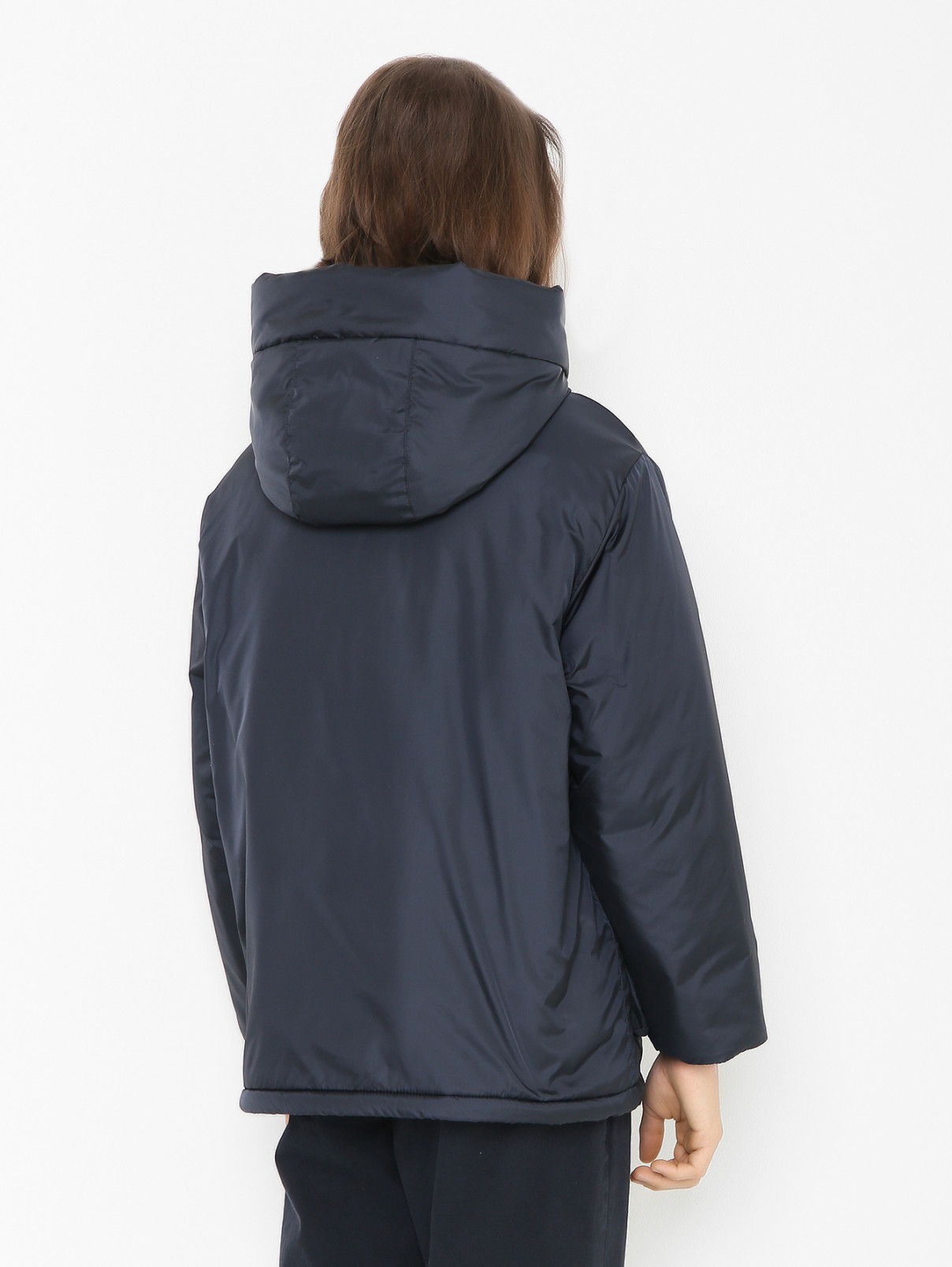 Утепленная однотонная куртка Aspesi  –  МодельВерхНиз1  – Цвет:  Синий