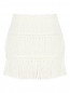 Трикотажная юбка-мини с бахромой Ermanno Firenze  –  Общий вид