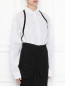 Блуза из хлопка с контрастной отделкой Maison Margiela  –  МодельВерхНиз