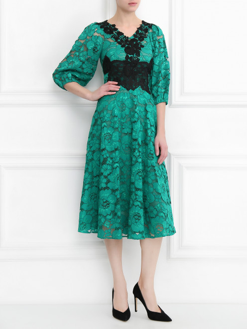 Платье из кружева с контрастной апликацией Antonio Marras - МодельОбщийВид