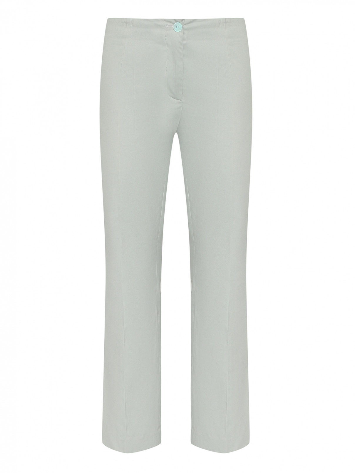 Укороченные брюки из смешанного хлопка Malo  –  Общий вид  – Цвет:  Зеленый