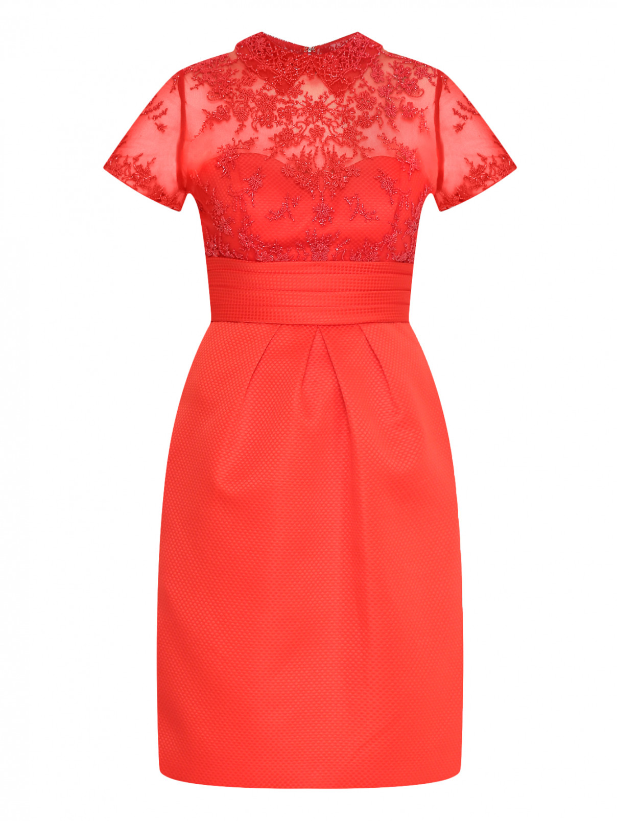 Платье декорированное бисером Rosa Clara  –  Общий вид  – Цвет:  Красный