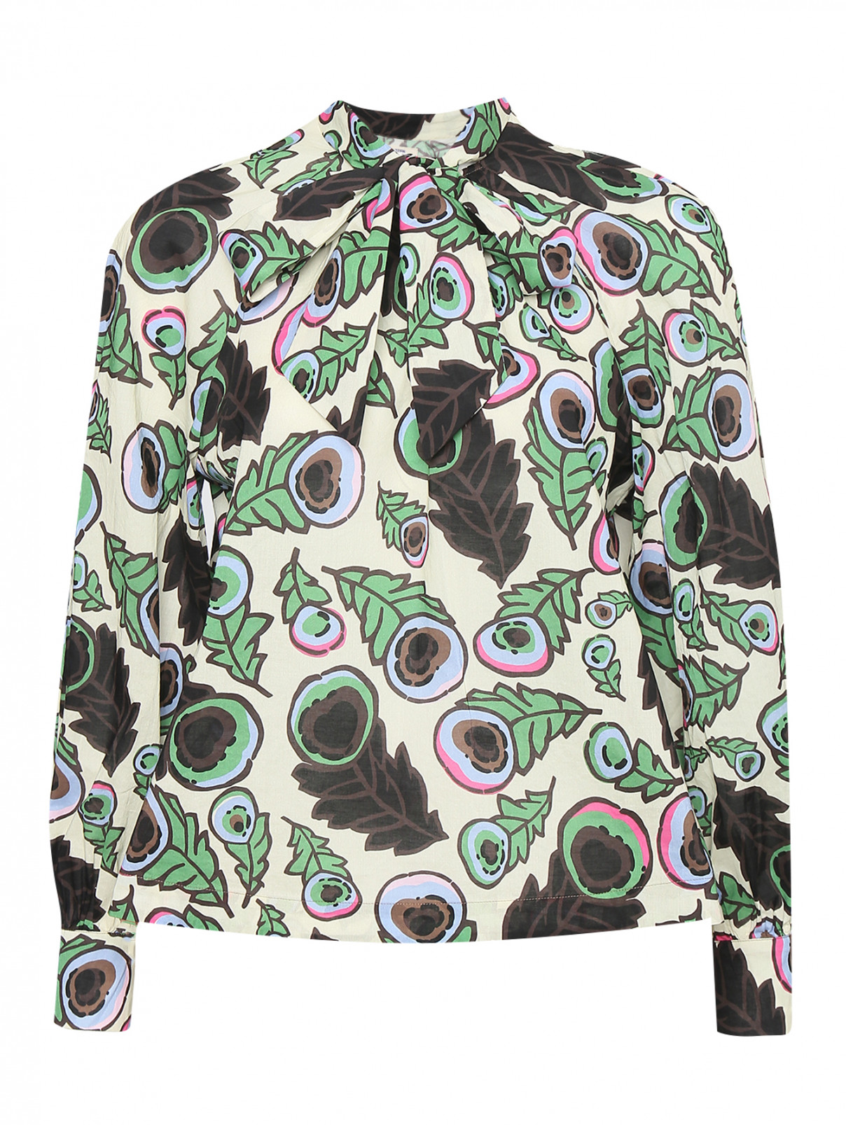 Блуза из хлопка с узором Baum Und Pferdgarten  –  Общий вид  – Цвет:  Узор