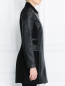 Пальто из смешанной шерсти с декоративными лаковыми вставками Barbara Bui  –  Модель Верх-Низ2