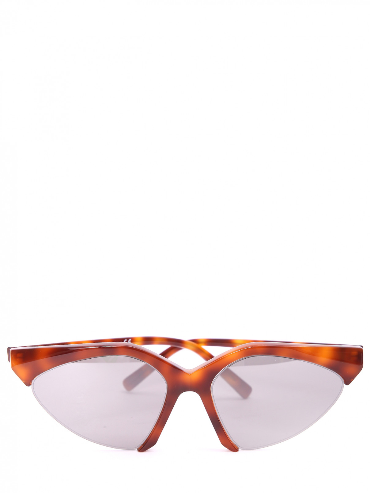Очки солнцезащитные в оправе из пластика с узором Max Mara  –  Общий вид  – Цвет:  Коричневый