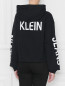 Толстовка из хлопка с принтом и капюшоном Calvin Klein  –  МодельВерхНиз1