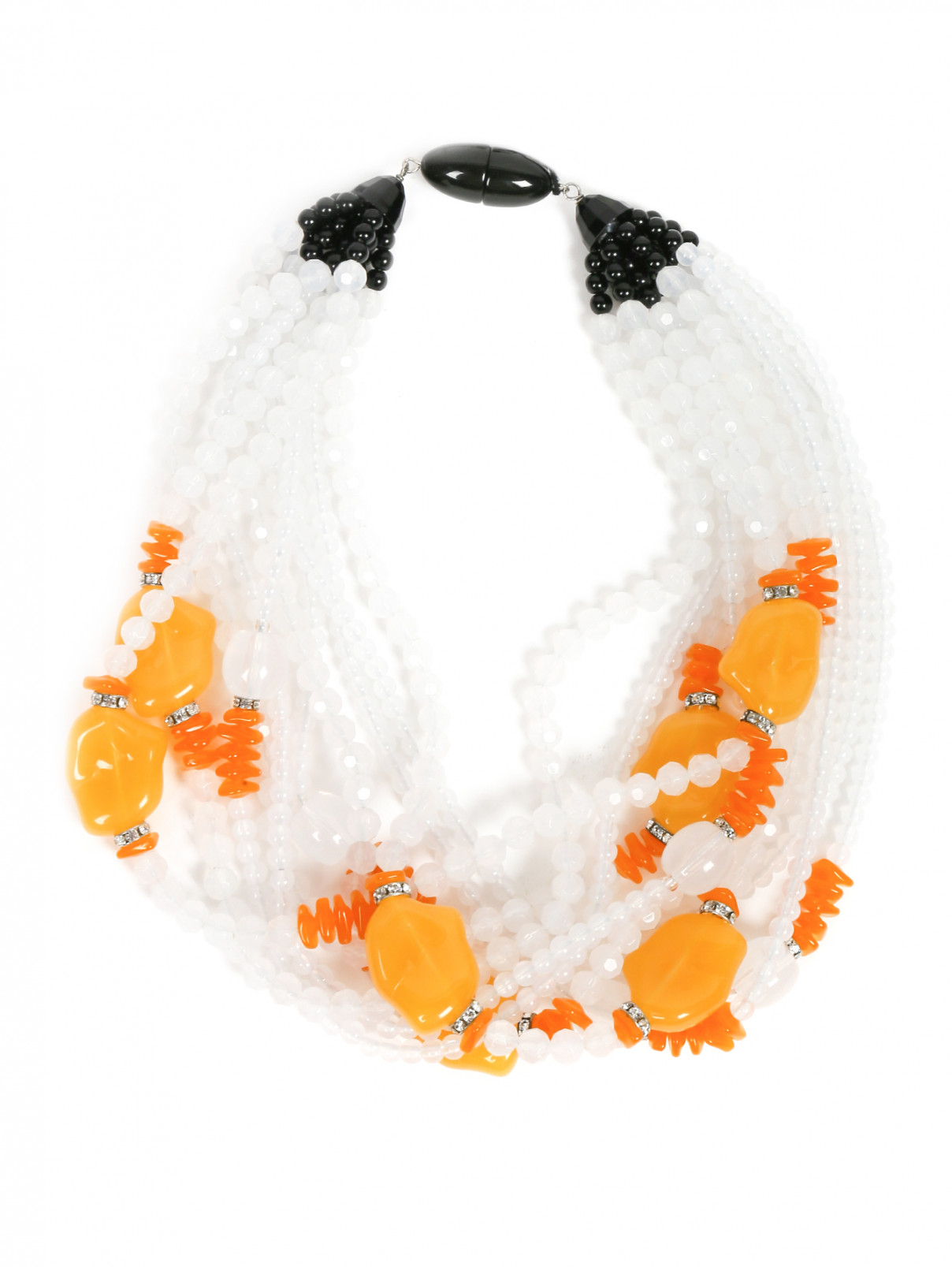 Ожерелье из бусин с кристаллами Swarovski Angela Caputi  –  Общий вид  – Цвет:  Белый