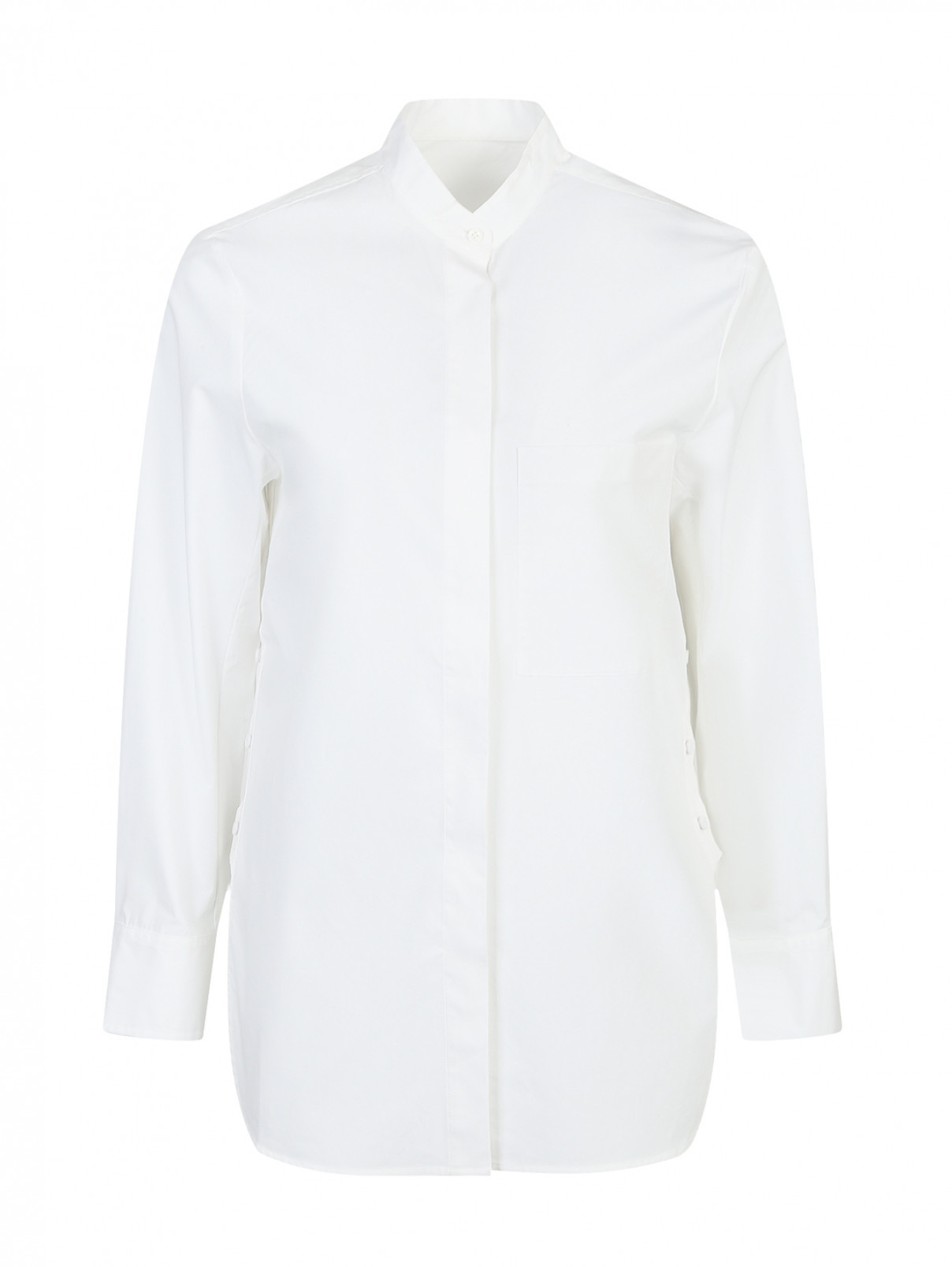 Удлиненная рубашка из хлопка Edition10  –  Общий вид  – Цвет:  Белый