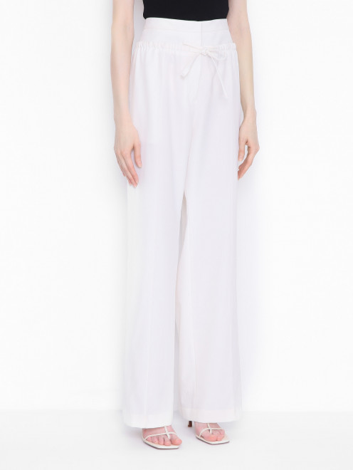 Брюки из смешанной шерсти с высокой посадкой Jil Sander - МодельВерхНиз