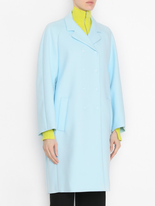 Пальто из смешанной вискозы на кнопках Sportmax - МодельВерхНиз