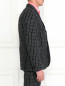 Однобортный пиджак из хлопка и льна с узором "клетка" Paul Smith  –  Модель Верх-Низ2