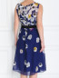 Платье-мини из шелка с цветочным узором Marina Rinaldi  –  МодельВерхНиз1