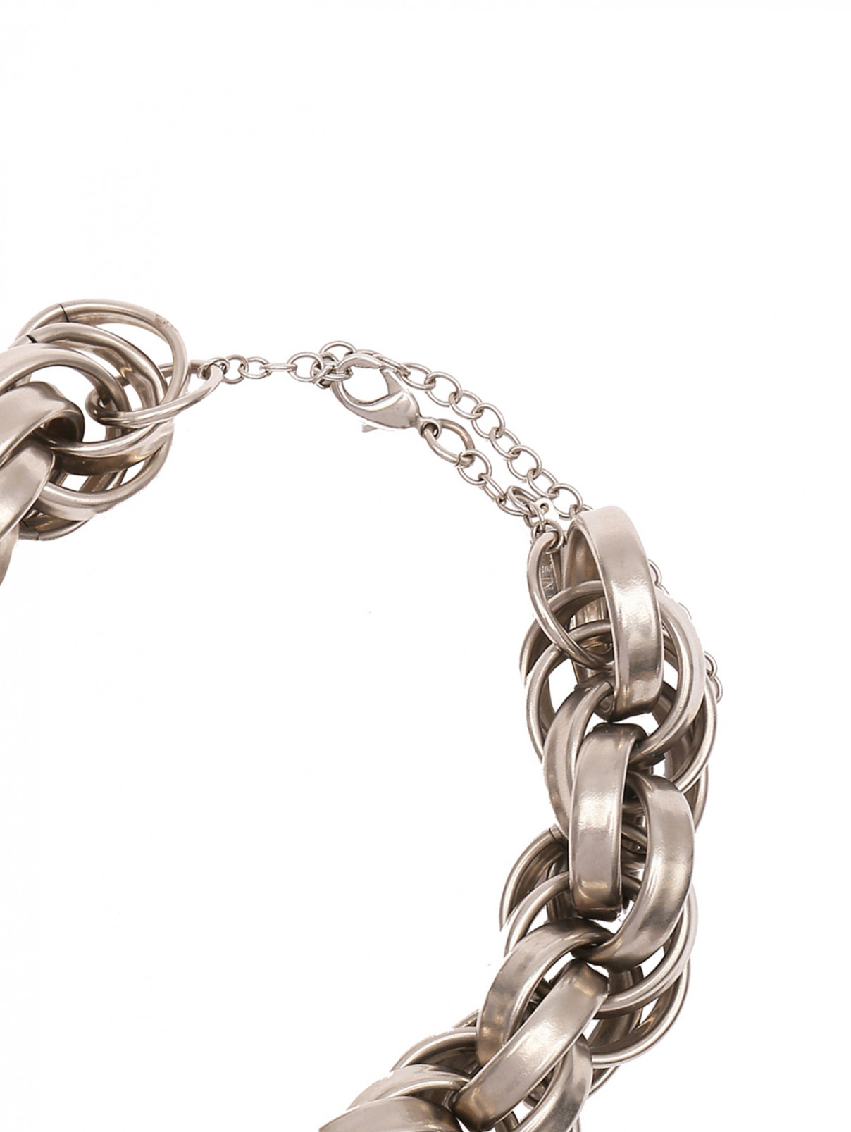 Массивное ожерелье из металла Alberta Ferretti  –  Деталь1  – Цвет:  Металлик
