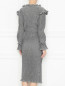 Платье из плиссированного трикотажа с люрексом Alberta Ferretti  –  МодельВерхНиз1