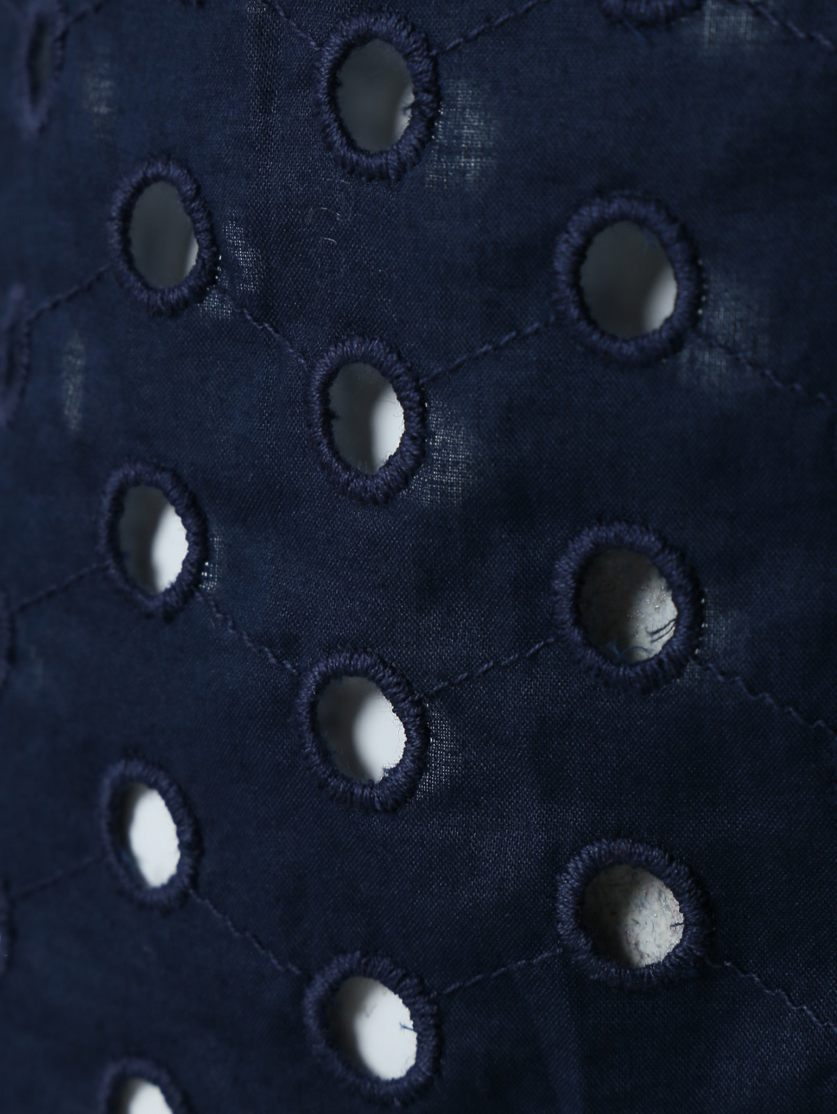 Джемпер из хлопка с узором полоска Marina Rinaldi  –  Деталь  – Цвет:  Синий