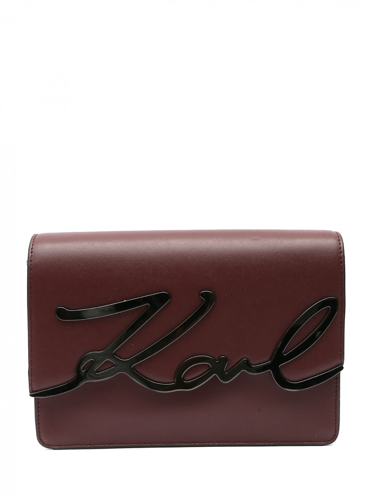Сумка на ремне с металлическим декором Karl Lagerfeld  –  Общий вид  – Цвет:  Красный