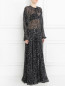 Платье -макси из шелка с узором Jean Paul Gaultier  –  Модель Верх-Низ