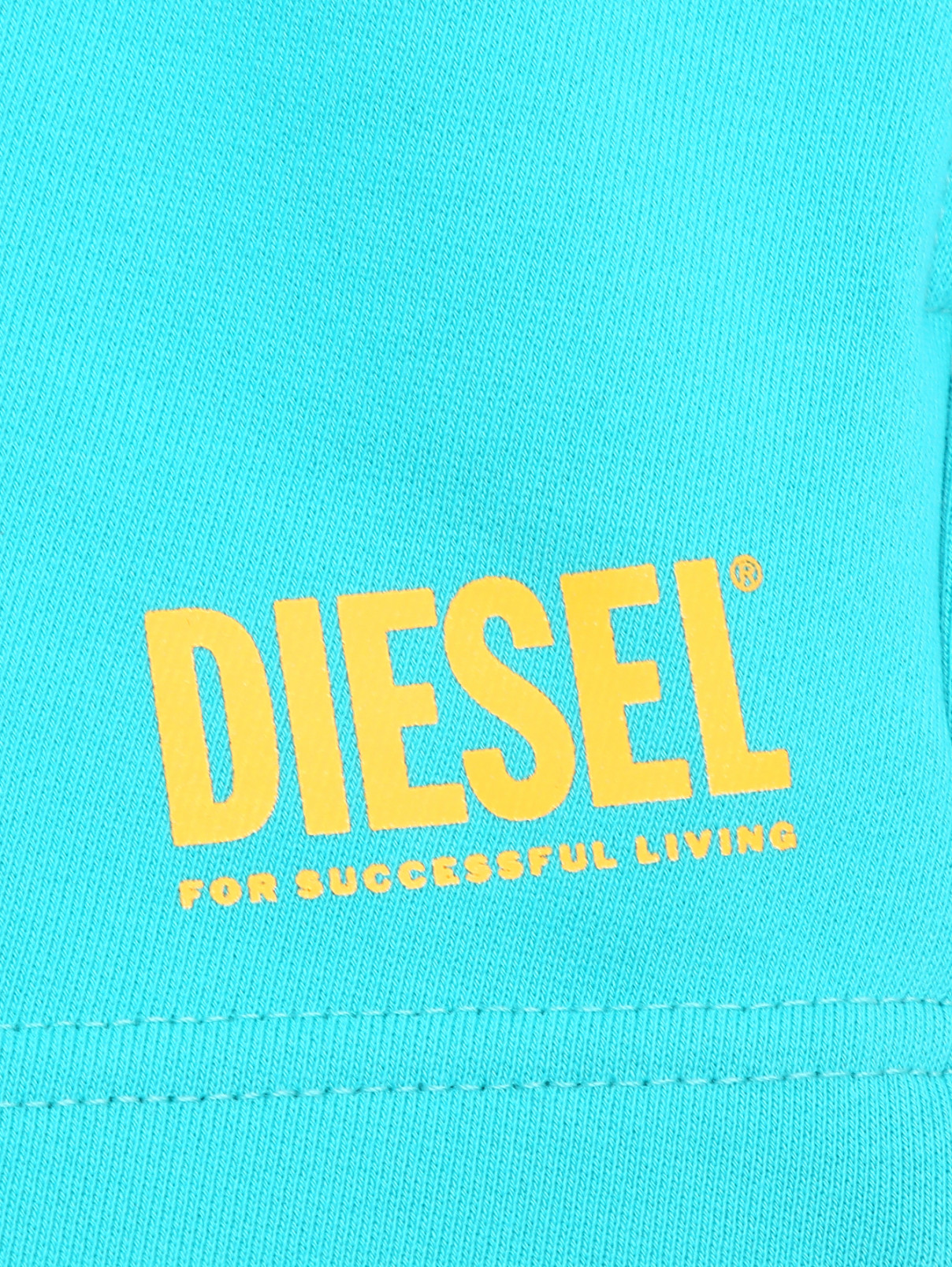 Шорты на резинке с принтом Diesel  –  Деталь  – Цвет:  Синий