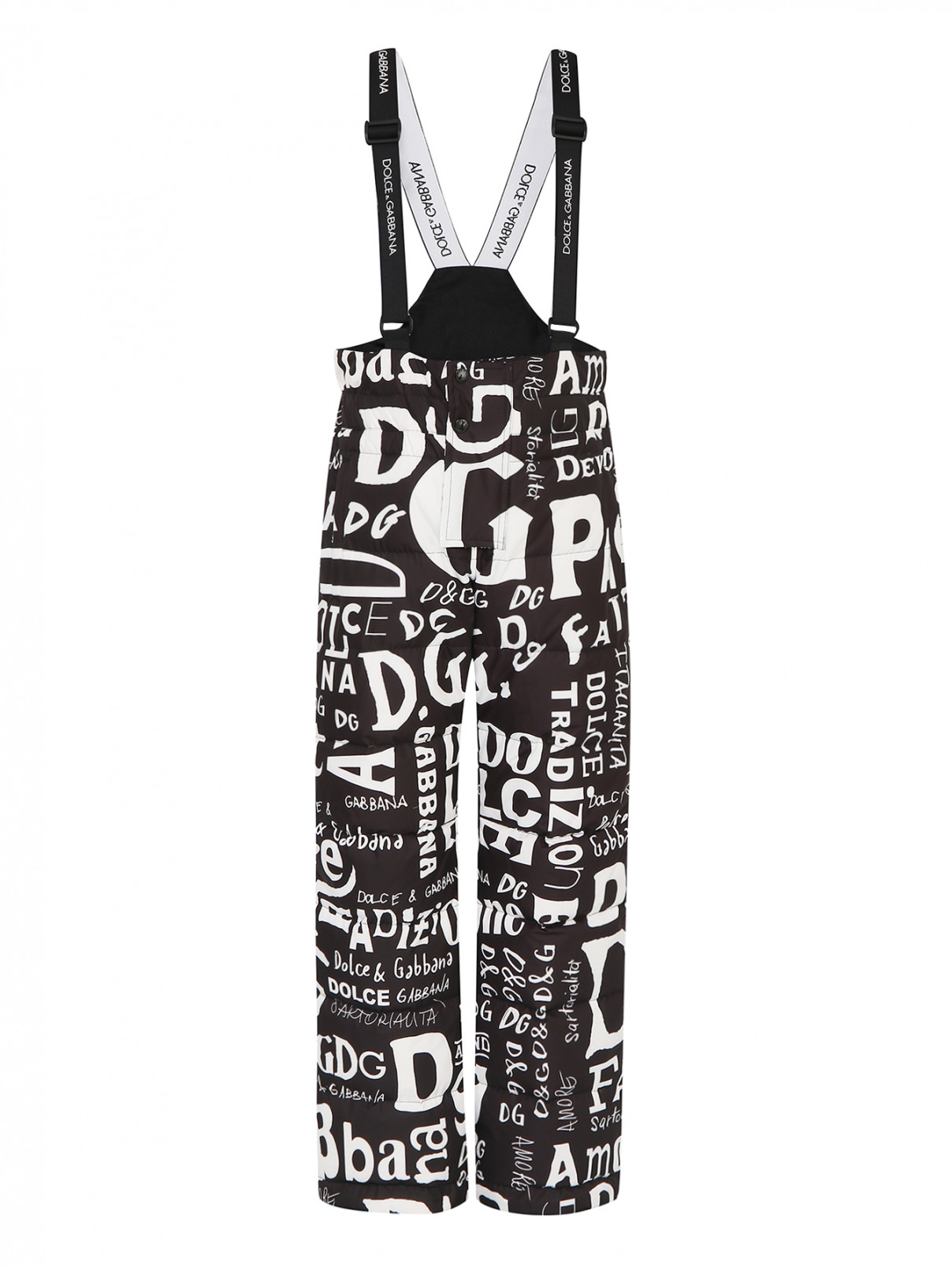 Утепленный полукомбинезон с узором Dolce & Gabbana  –  Общий вид  – Цвет:  Узор