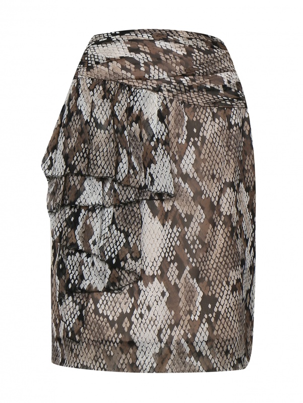 Шелковые брюки с цветочным принтом Maison Margiela  –  Модель Общий вид  – Цвет:  Узор