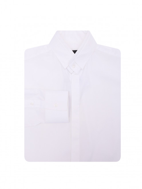 Однотонная рубашка из хлопка Karl Lagerfeld - Общий вид
