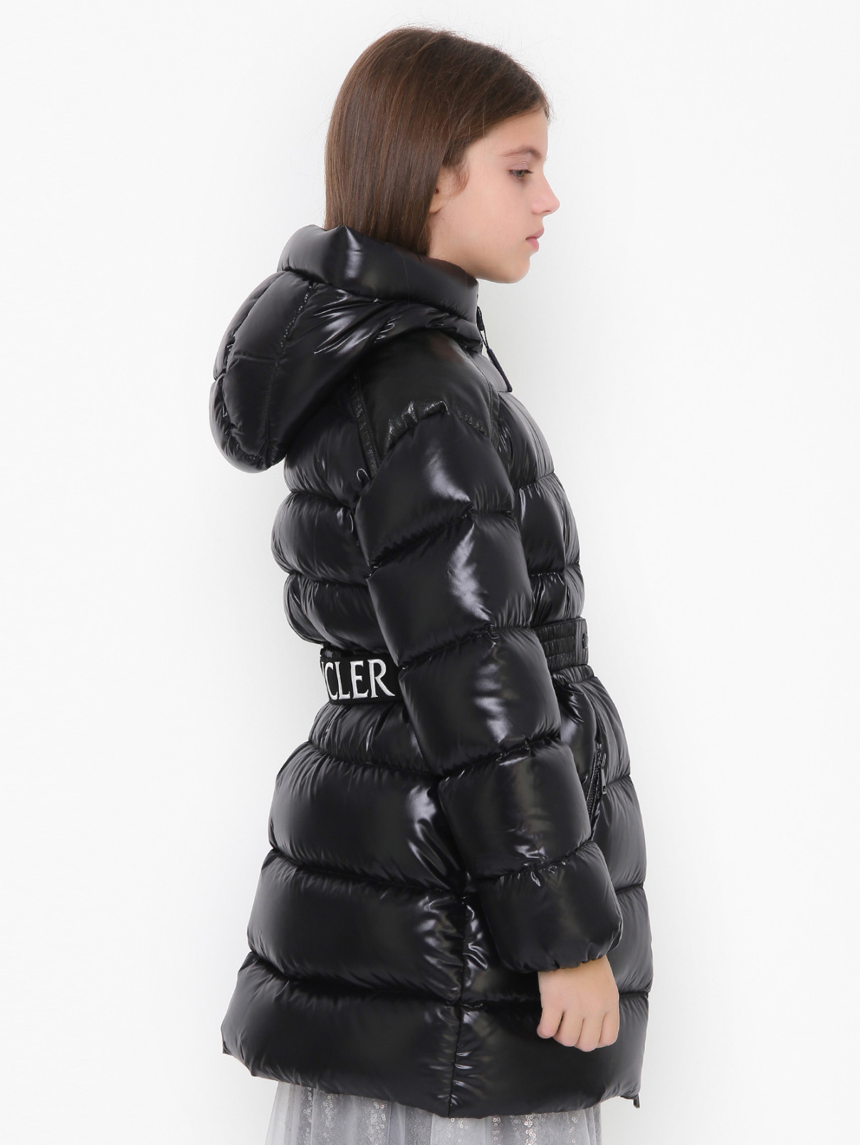 Стеганое пуховое пальто Moncler  –  МодельВерхНиз2  – Цвет:  Черный