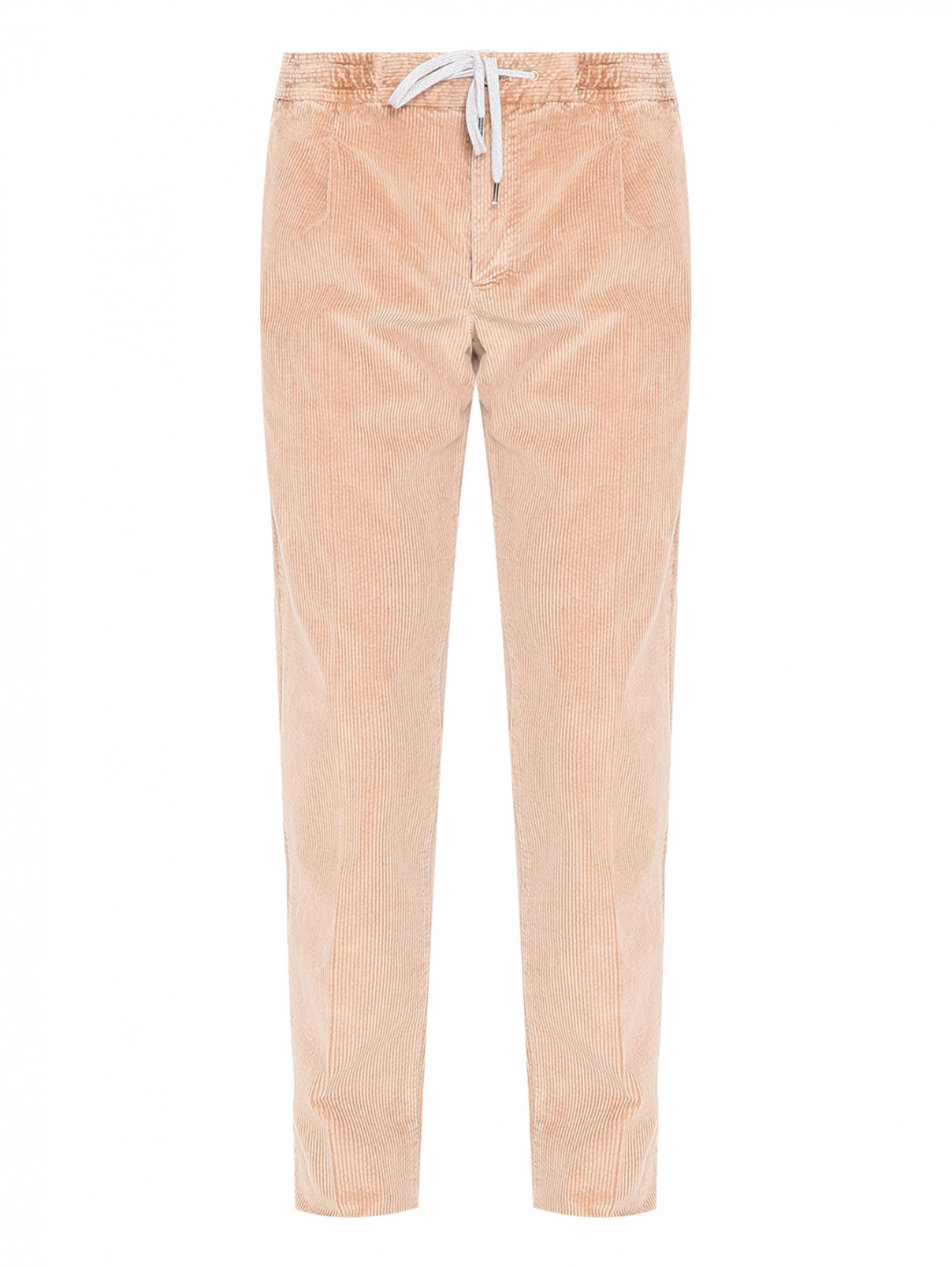 Вельветовые брюки из смешанного хлопка PT Torino  –  Общий вид  – Цвет:  Бежевый