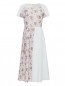 Платье-миди из хлопка с цветочным узором и кружевной отделкой Antonio Marras  –  Общий вид