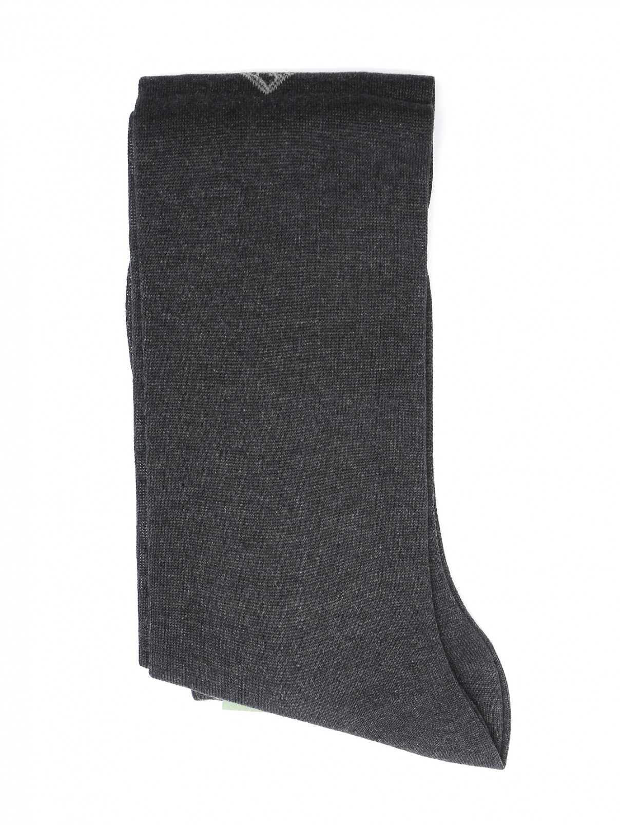 Однотонные носки из хлопка Pal Zileri  –  Общий вид  – Цвет:  Серый