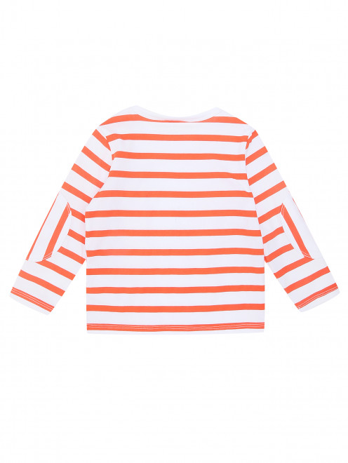 Лонгслив в полоску с нашивкой Stella McCartney kids - Обтравка1