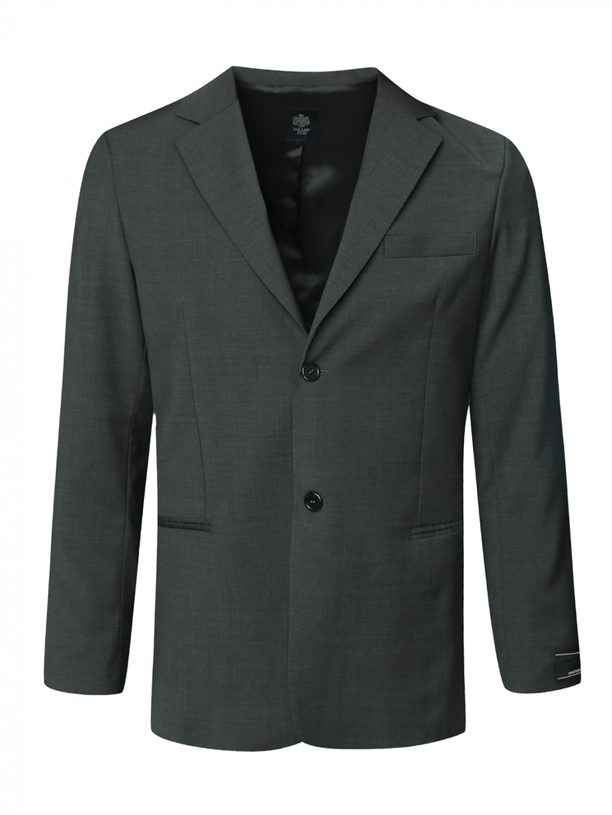 Пиджак из шерсти однобортный Dal Lago  –  Общий вид  – Цвет:  Серый