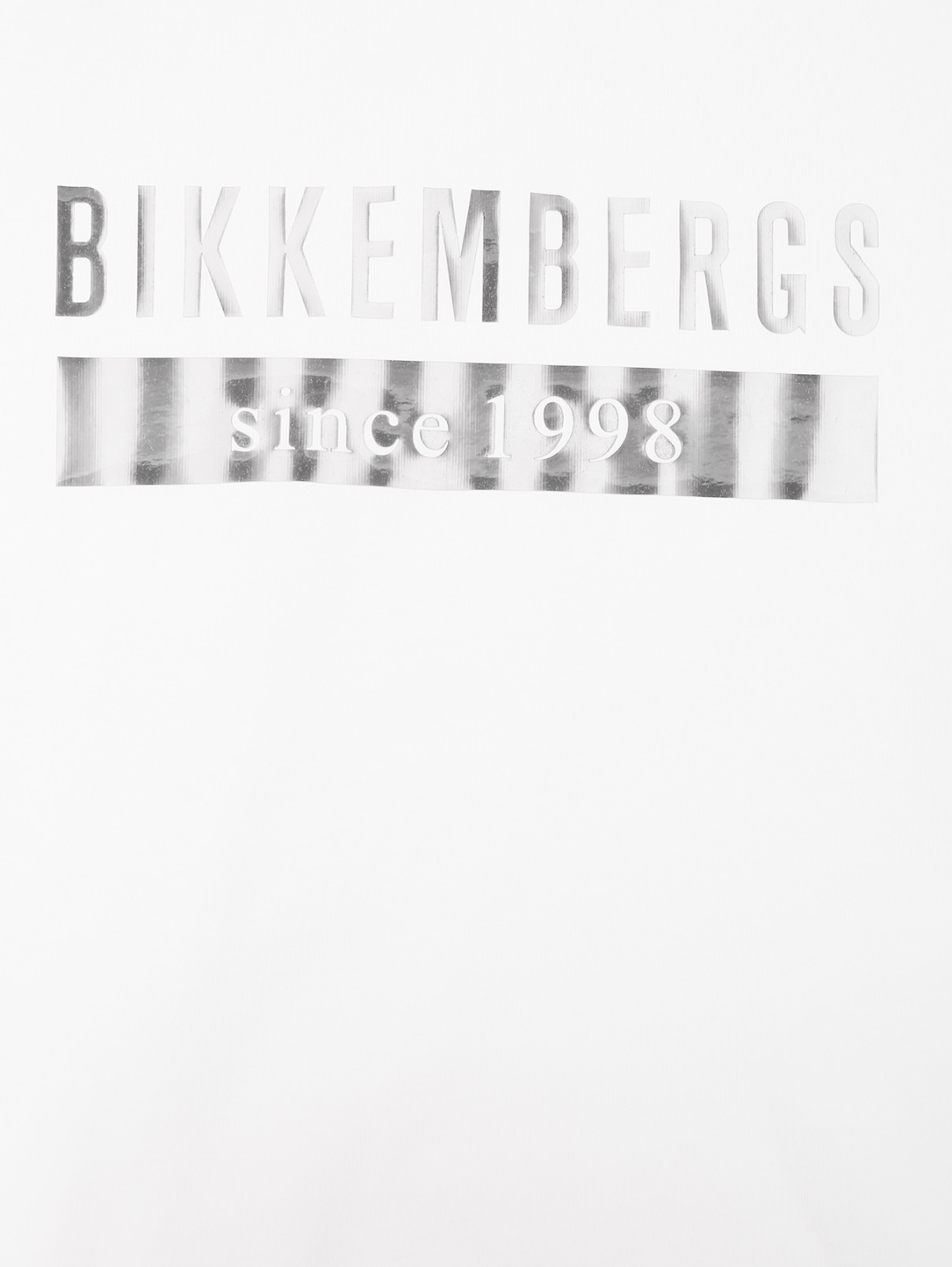 Футболка с переливающимся принтом Bikkembergs  –  Деталь  – Цвет:  Белый