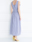 Платье-миди из хлопка и шелка с узором "полоска" Moschino Boutique  –  МодельВерхНиз1